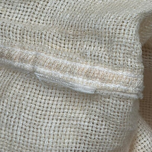 Faherty Shirt Womens Large Peach Gauze Woven Short Sleeve Button Up Lightweight - Picture 5 of 10